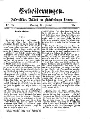 Erheiterungen (Aschaffenburger Zeitung) Dienstag 31. Januar 1871