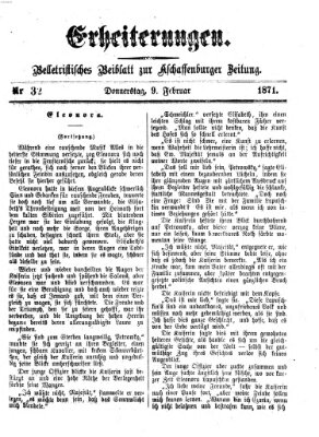 Erheiterungen (Aschaffenburger Zeitung) Donnerstag 9. Februar 1871