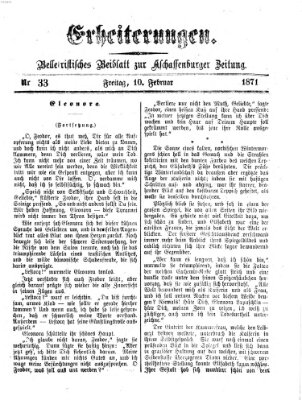 Erheiterungen (Aschaffenburger Zeitung) Freitag 10. Februar 1871