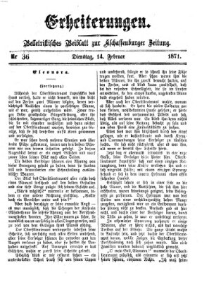 Erheiterungen (Aschaffenburger Zeitung) Dienstag 14. Februar 1871