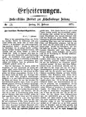 Erheiterungen (Aschaffenburger Zeitung) Freitag 24. Februar 1871