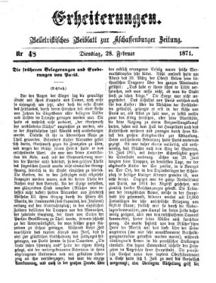 Erheiterungen (Aschaffenburger Zeitung) Dienstag 28. Februar 1871