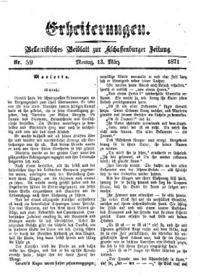 Erheiterungen (Aschaffenburger Zeitung) Montag 13. März 1871