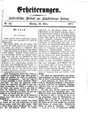 Erheiterungen (Aschaffenburger Zeitung) Montag 20. März 1871