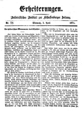 Erheiterungen (Aschaffenburger Zeitung) Mittwoch 5. April 1871