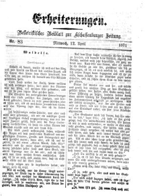 Erheiterungen (Aschaffenburger Zeitung) Mittwoch 12. April 1871