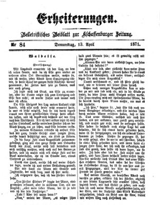 Erheiterungen (Aschaffenburger Zeitung) Donnerstag 13. April 1871