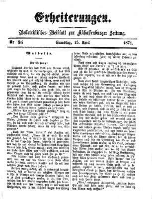 Erheiterungen (Aschaffenburger Zeitung) Samstag 15. April 1871