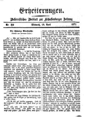 Erheiterungen (Aschaffenburger Zeitung) Mittwoch 19. April 1871