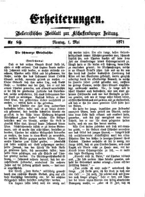 Erheiterungen (Aschaffenburger Zeitung) Montag 1. Mai 1871