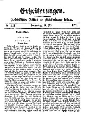 Erheiterungen (Aschaffenburger Zeitung) Donnerstag 11. Mai 1871