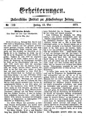 Erheiterungen (Aschaffenburger Zeitung) Freitag 12. Mai 1871