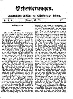 Erheiterungen (Aschaffenburger Zeitung) Mittwoch 17. Mai 1871