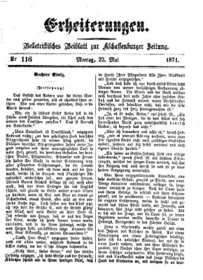 Erheiterungen (Aschaffenburger Zeitung) Montag 22. Mai 1871