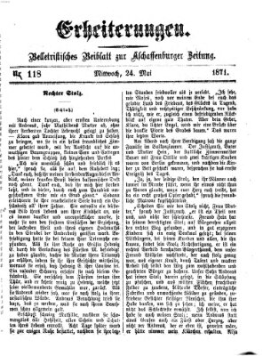 Erheiterungen (Aschaffenburger Zeitung) Mittwoch 24. Mai 1871