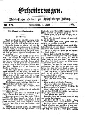 Erheiterungen (Aschaffenburger Zeitung) Donnerstag 1. Juni 1871