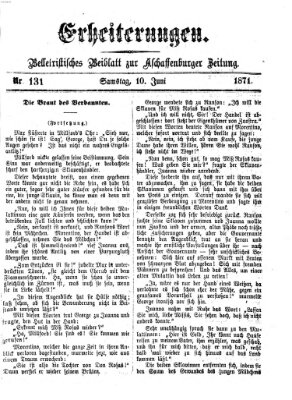 Erheiterungen (Aschaffenburger Zeitung) Samstag 10. Juni 1871