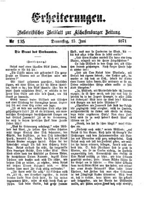 Erheiterungen (Aschaffenburger Zeitung) Donnerstag 15. Juni 1871