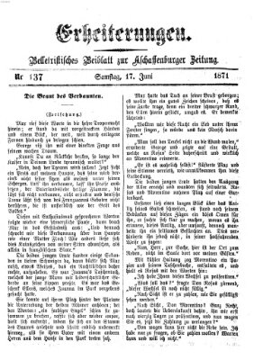 Erheiterungen (Aschaffenburger Zeitung) Samstag 17. Juni 1871