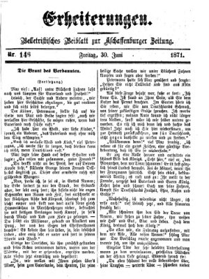 Erheiterungen (Aschaffenburger Zeitung) Freitag 30. Juni 1871