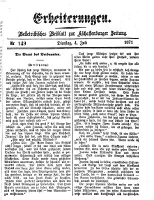 Erheiterungen (Aschaffenburger Zeitung) Dienstag 4. Juli 1871