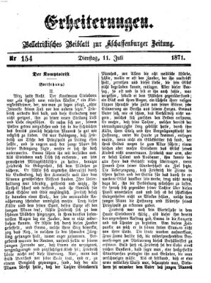 Erheiterungen (Aschaffenburger Zeitung) Dienstag 11. Juli 1871