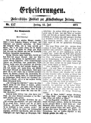 Erheiterungen (Aschaffenburger Zeitung) Freitag 14. Juli 1871