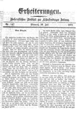 Erheiterungen (Aschaffenburger Zeitung) Mittwoch 26. Juli 1871