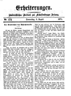 Erheiterungen (Aschaffenburger Zeitung) Donnerstag 3. August 1871