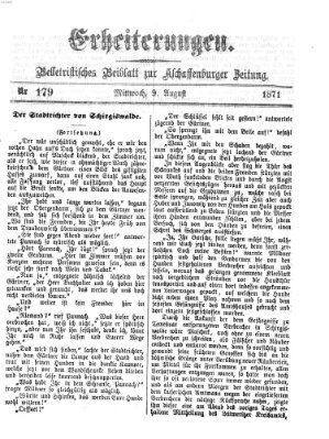 Erheiterungen (Aschaffenburger Zeitung) Mittwoch 9. August 1871