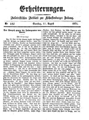 Erheiterungen (Aschaffenburger Zeitung) Samstag 12. August 1871