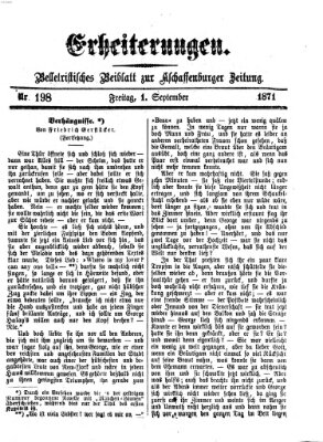 Erheiterungen (Aschaffenburger Zeitung) Freitag 1. September 1871