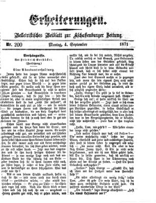 Erheiterungen (Aschaffenburger Zeitung) Montag 4. September 1871