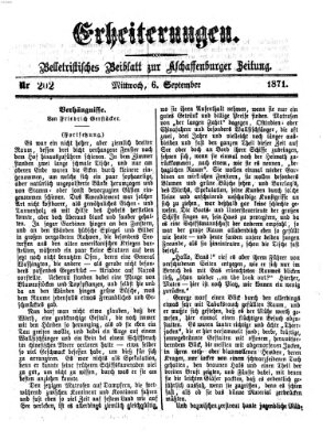 Erheiterungen (Aschaffenburger Zeitung) Mittwoch 6. September 1871