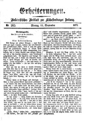 Erheiterungen (Aschaffenburger Zeitung) Montag 11. September 1871