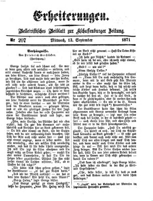 Erheiterungen (Aschaffenburger Zeitung) Mittwoch 13. September 1871