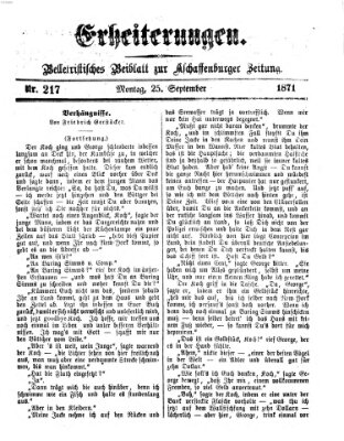 Erheiterungen (Aschaffenburger Zeitung) Montag 25. September 1871