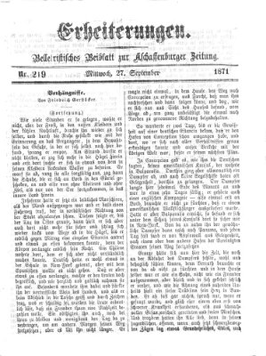 Erheiterungen (Aschaffenburger Zeitung) Mittwoch 27. September 1871