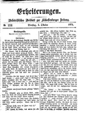 Erheiterungen (Aschaffenburger Zeitung) Dienstag 3. Oktober 1871