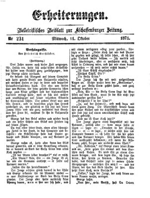 Erheiterungen (Aschaffenburger Zeitung) Mittwoch 11. Oktober 1871