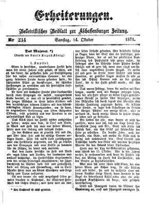 Erheiterungen (Aschaffenburger Zeitung) Samstag 14. Oktober 1871