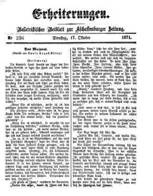 Erheiterungen (Aschaffenburger Zeitung) Dienstag 17. Oktober 1871