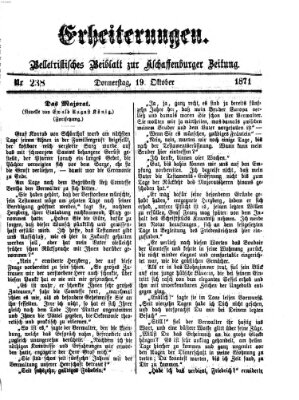 Erheiterungen (Aschaffenburger Zeitung) Donnerstag 19. Oktober 1871