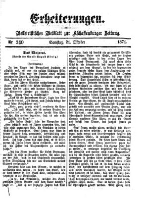 Erheiterungen (Aschaffenburger Zeitung) Samstag 21. Oktober 1871