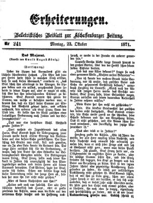 Erheiterungen (Aschaffenburger Zeitung) Montag 23. Oktober 1871