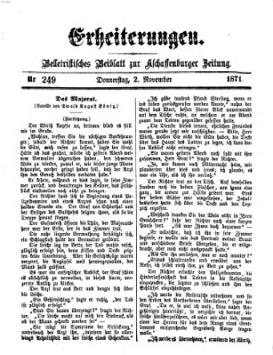 Erheiterungen (Aschaffenburger Zeitung) Donnerstag 2. November 1871