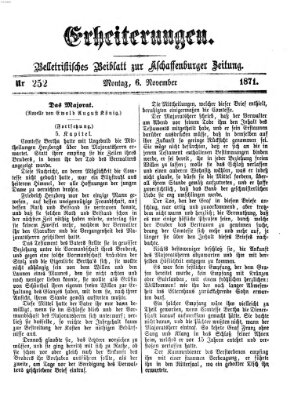 Erheiterungen (Aschaffenburger Zeitung) Montag 6. November 1871