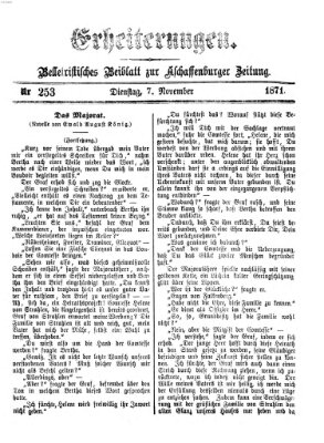 Erheiterungen (Aschaffenburger Zeitung) Dienstag 7. November 1871