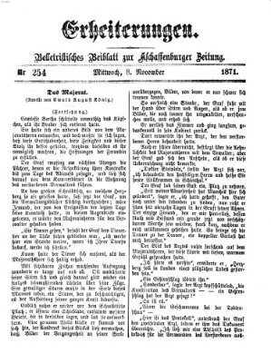 Erheiterungen (Aschaffenburger Zeitung) Mittwoch 8. November 1871