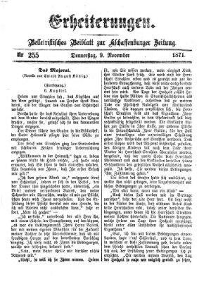 Erheiterungen (Aschaffenburger Zeitung) Donnerstag 9. November 1871